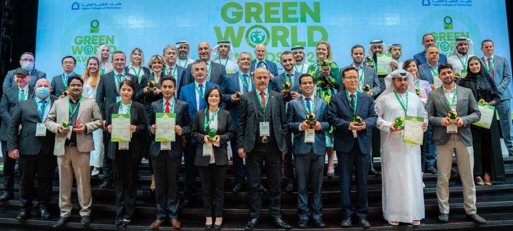 Green World Awards 2022 winners on stage in Dubai